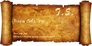 Tuza Sára névjegykártya