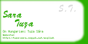 sara tuza business card