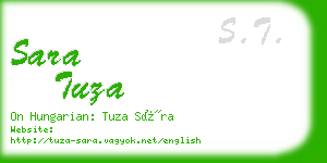 sara tuza business card